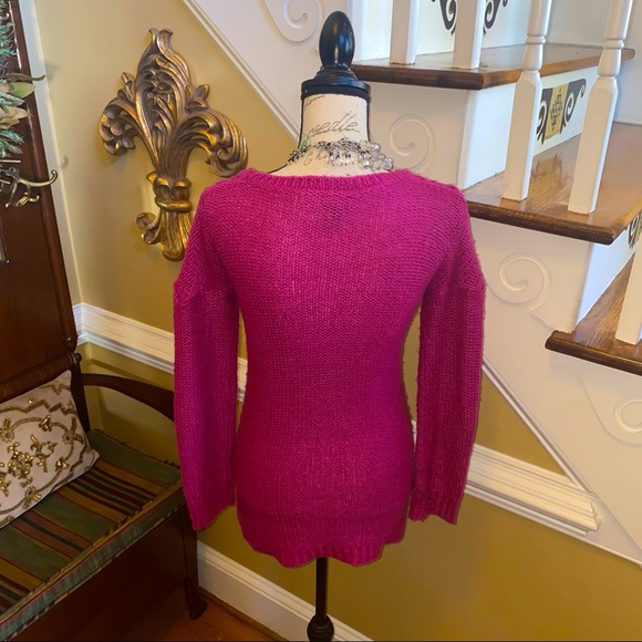 Rue 21 pink crochet tunic sweater - Picture 3 of 5